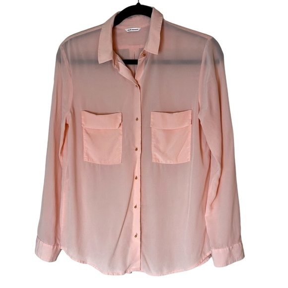 Club Monaco Women's 100% Silk Button Down Blouse- Size Small - Picture 1 of 8